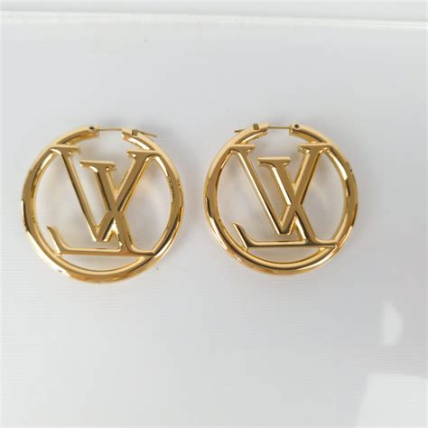 louis vuitton small louise earrings|Louis Vuitton lv hoop earrings.